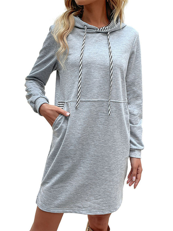 Women's Long Sleeve Hoodie Sweater Dress