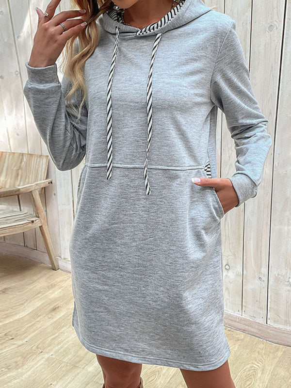 Women's Long Sleeve Hoodie Sweater Dress