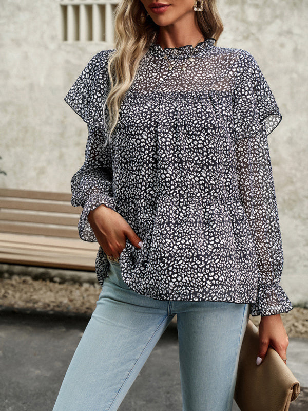 Top floral de manga larga para el día a día