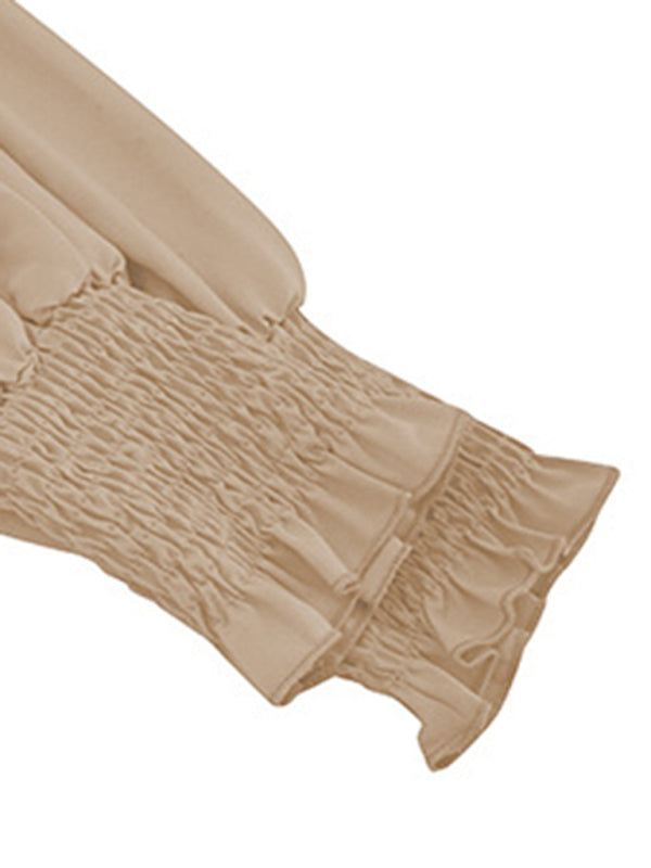 Graceful Mid-Length Vacation Dress with Elastic Waist – Spring Summer Essential