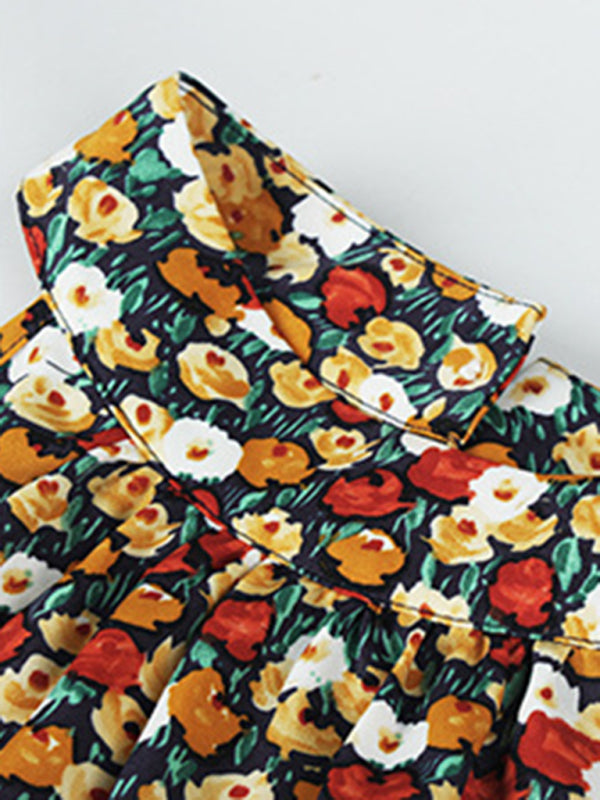 Boho Multi-Tiered Floral Resort Dress with Swing Skirt – Spring-Summer Style