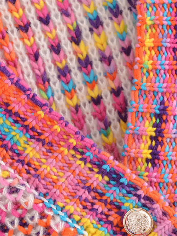 Fringed Knit Cardigan Sweater Jacket