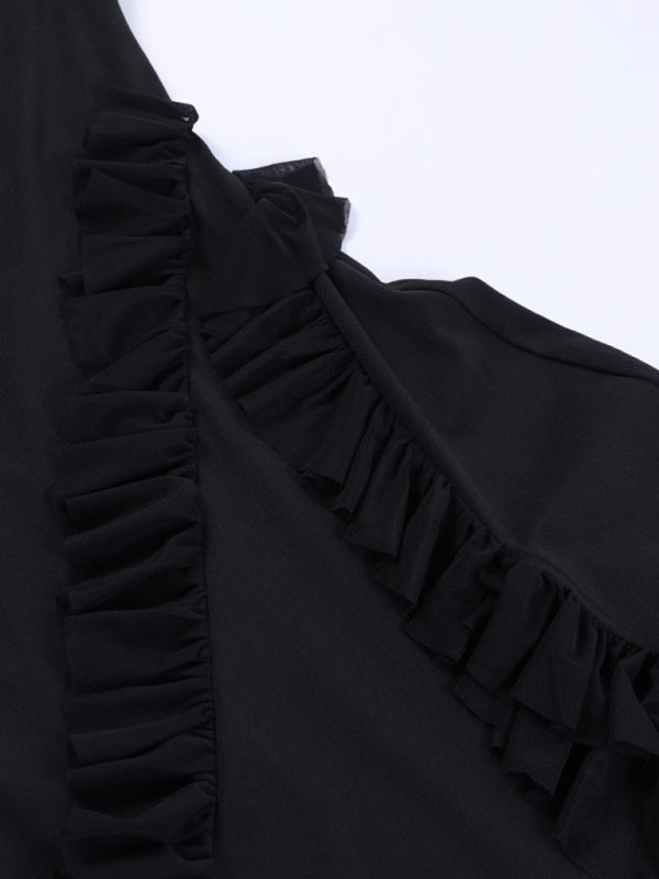 Slim High-Slit Ribbon Strap Dress – Sexy Bodycon Style by Sailing Maria