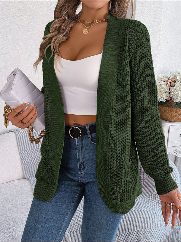 Casual Knit Long Sleeve Cardigan