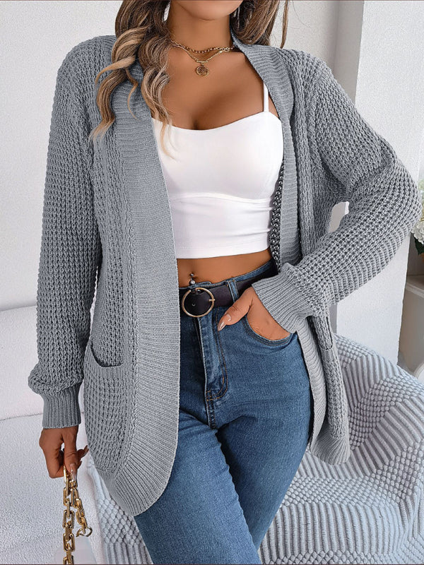 Casual Knit Long Sleeve Cardigan