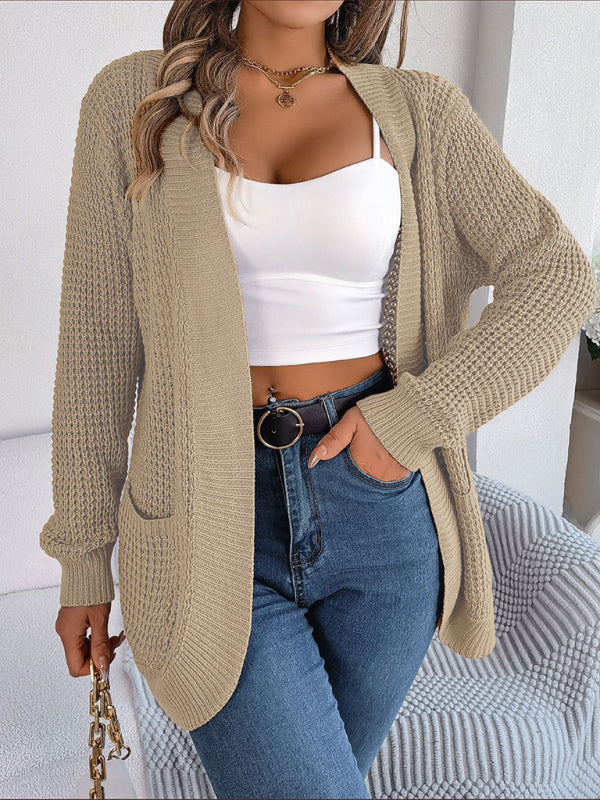Casual Knit Long Sleeve Cardigan