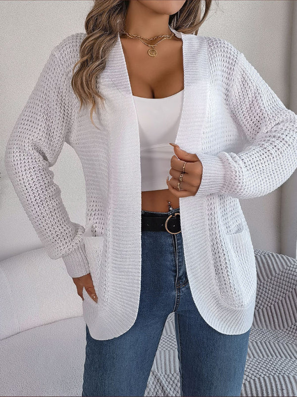Casual Knit Long Sleeve Cardigan