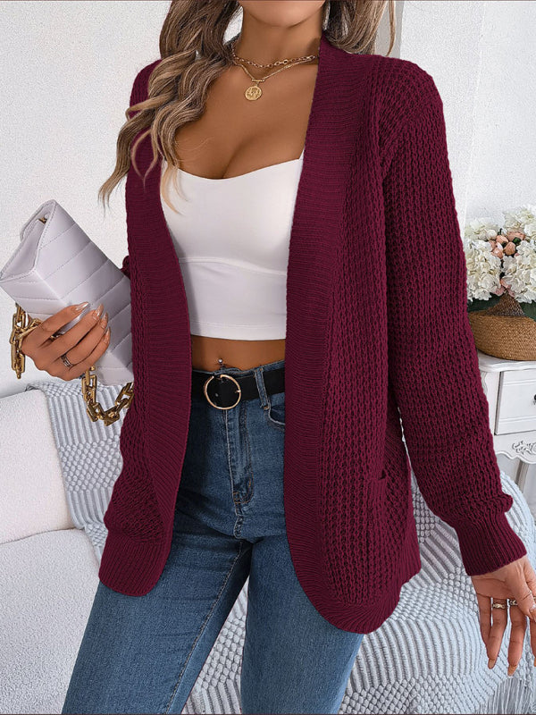 Casual Knit Long Sleeve Cardigan