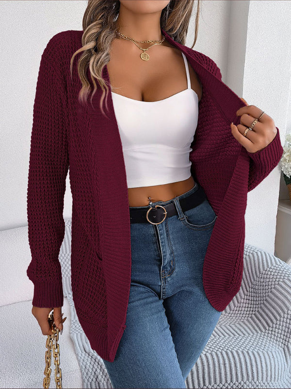 Casual Knit Long Sleeve Cardigan