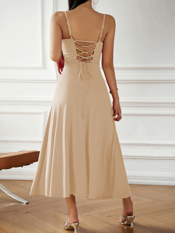 Strapless Suspender Bodycon Dress – Spring Knit Style with Back Detail