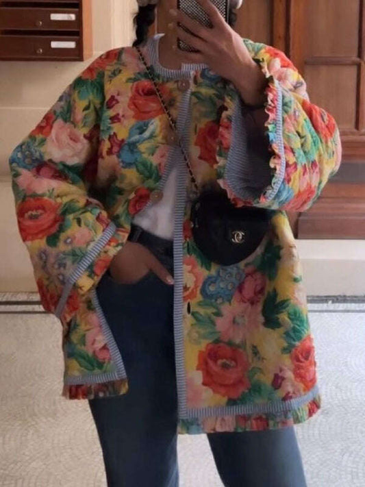 colorblock-trumpet-sleeve-padded-jacket-34840370