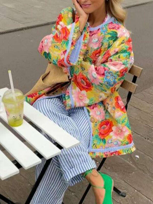 colorblock-trumpet-sleeve-padded-jacket-34840373