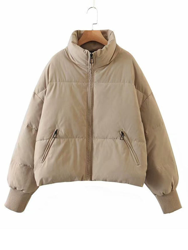 Stand Collar Puffer Jacket – Smiling Maria