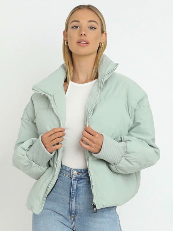 Stand Collar Puffer Jacket – Smiling Maria