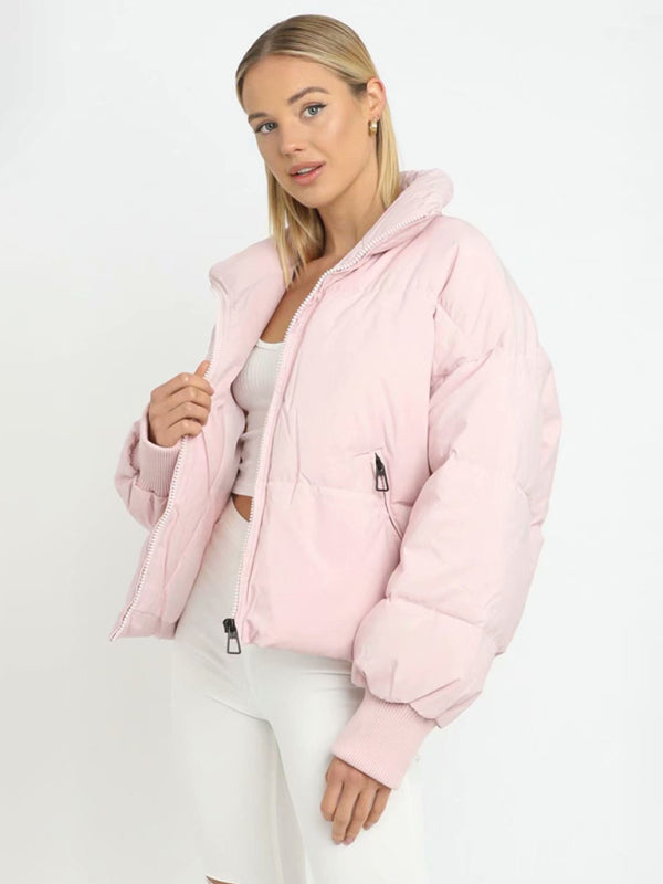Stand Collar Puffer Jacket – Smiling Maria