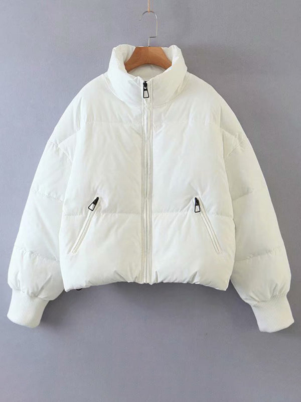 Stand Collar Puffer Jacket – Smiling Maria