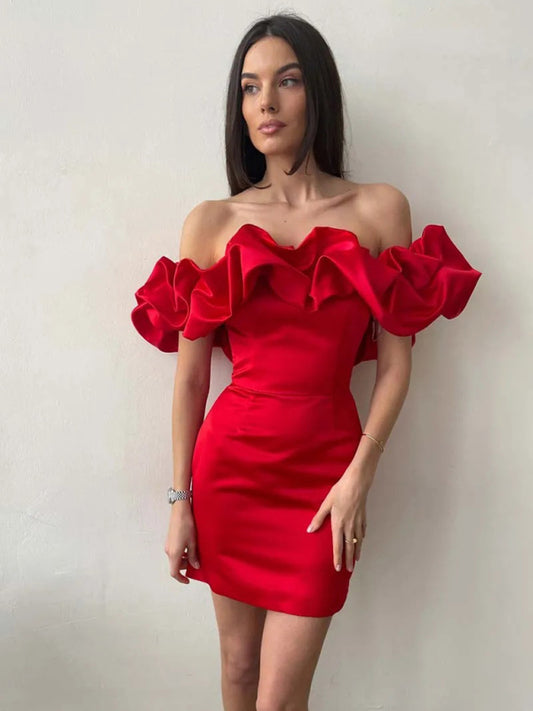 Solid Strapless Midi Dress – Woven Polyester, Form-Hugging & Elegant Fit