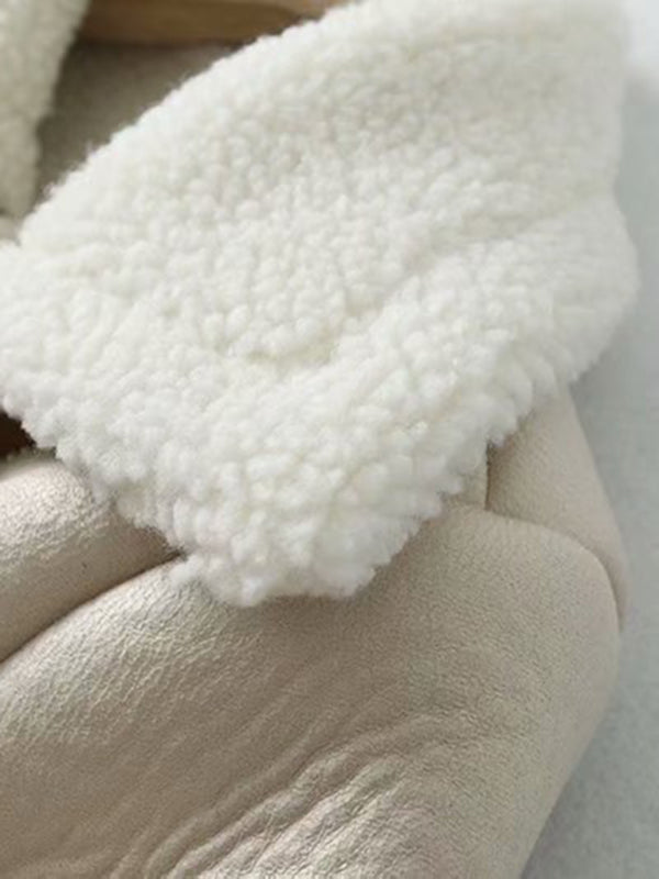 جاكيت موتو قصير من الفرو الصناعي – Smiling Maria