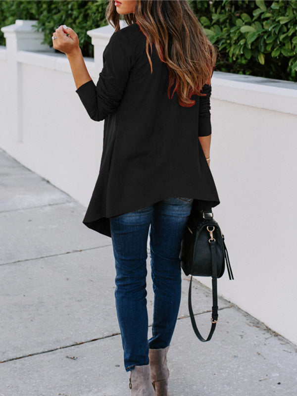 Women's Long Sleeve Solid Color Cardigan Jacket