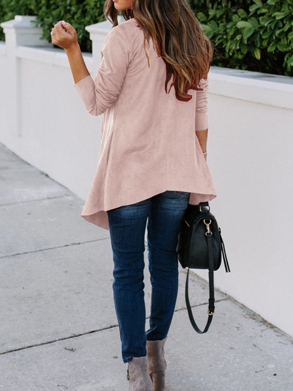 Women's Long Sleeve Solid Color Cardigan Jacket