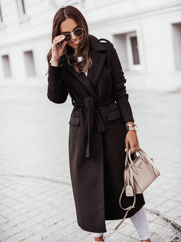Long Sleeve V-Neck Tie Jacket – Smiling Maria