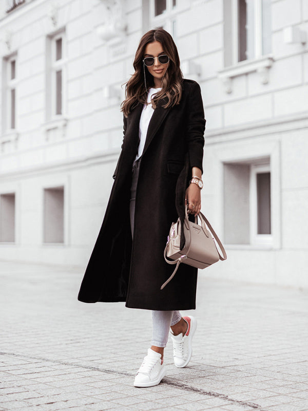 Long Sleeve V-Neck Tie Jacket – Smiling Maria