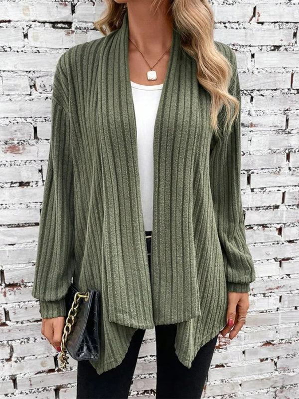 Long Sleeve Lapel Knit Cardigan Jacket
