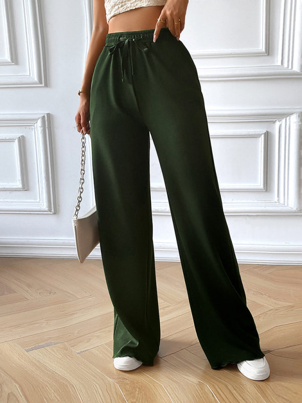 Wide Leg Solid Color Trousers – Smiling Maria