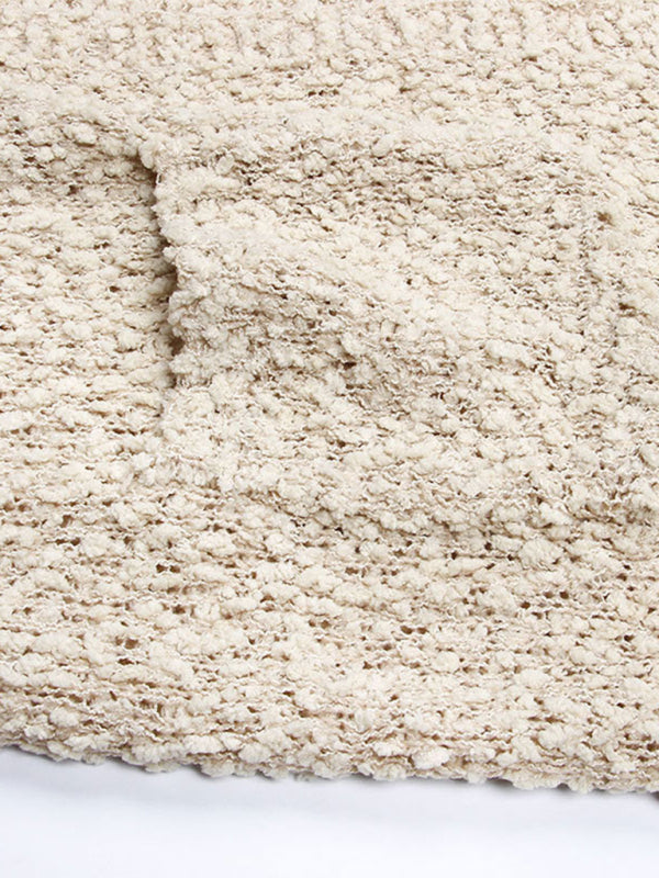 Velvet Knit Cardigan Sweater with Pockets