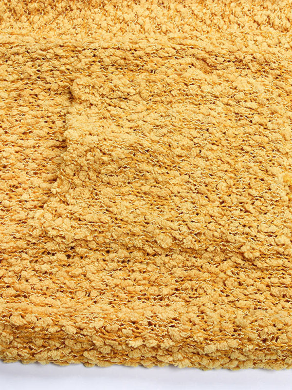 Velvet Knit Cardigan Sweater with Pockets