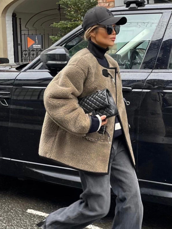 كارديغان مزيج الكشمير مع تفاصيل مشبك معدني