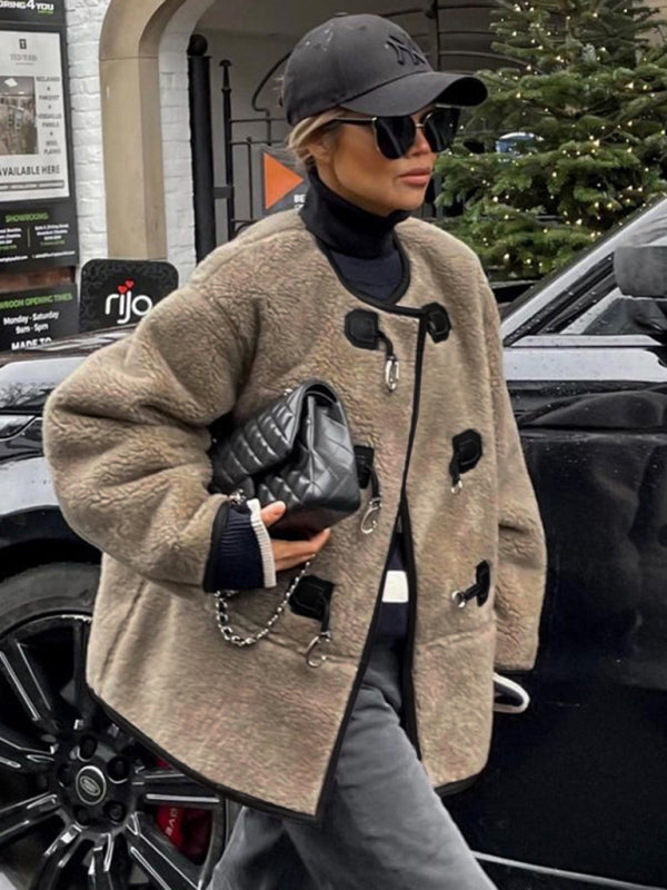 كارديغان مزيج الكشمير مع تفاصيل مشبك معدني