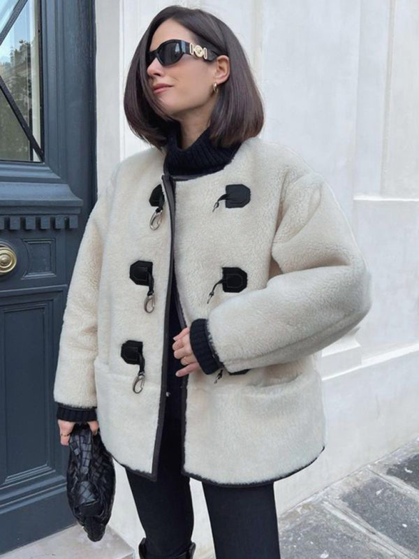 كارديغان مزيج الكشمير مع تفاصيل مشبك معدني