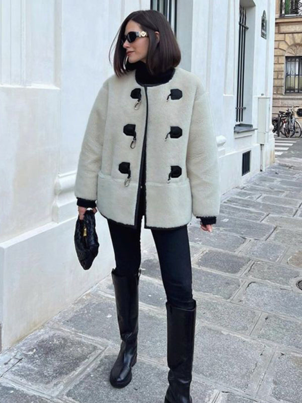 كارديغان مزيج الكشمير مع تفاصيل مشبك معدني