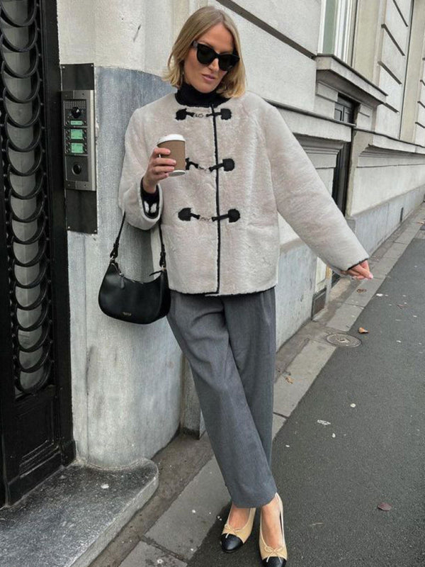 كارديغان مزيج الكشمير مع تفاصيل مشبك معدني