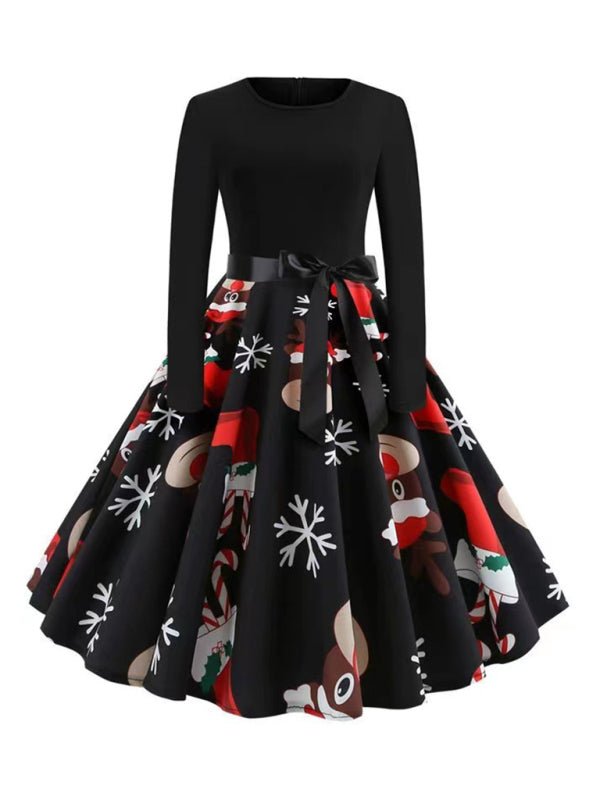 Plaid Belted Sleeveless Swing Dress – Elegant A-Line Style for Spring & Summer