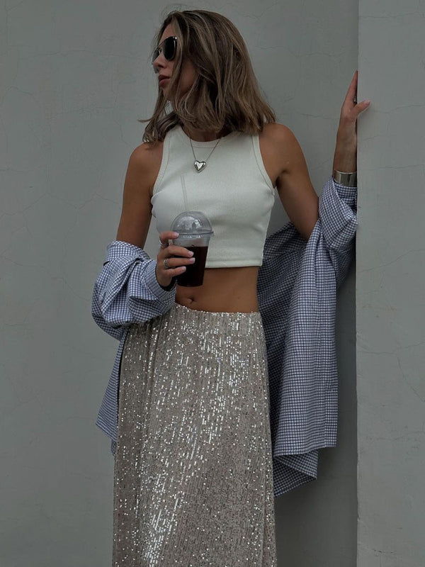 Long Sequin Skirt – Street Style Edition