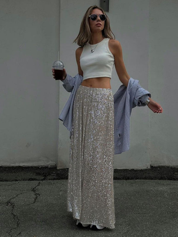 Long Sequin Skirt – Street Style Edition