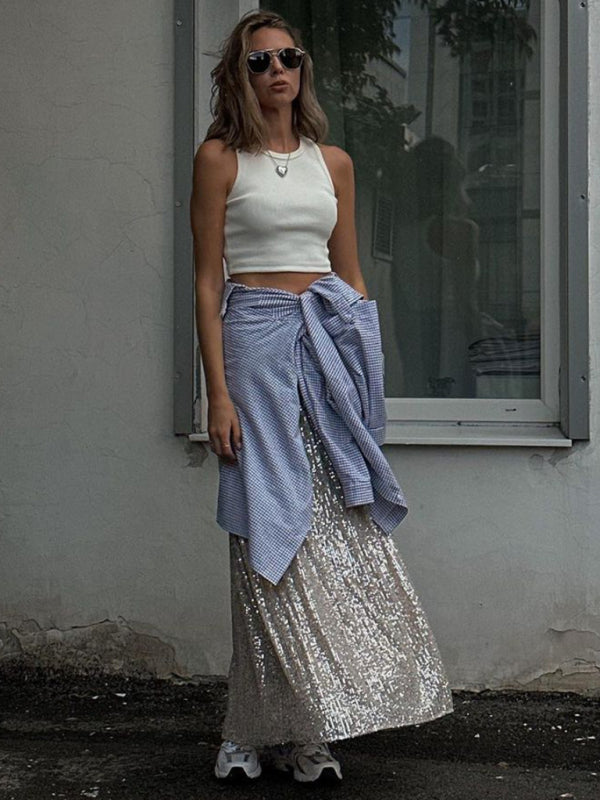 Long Sequin Skirt – Street Style Edition
