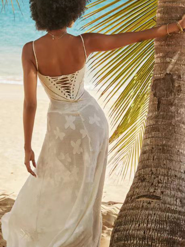 Women's Strapless Boat Neck Evening Dress