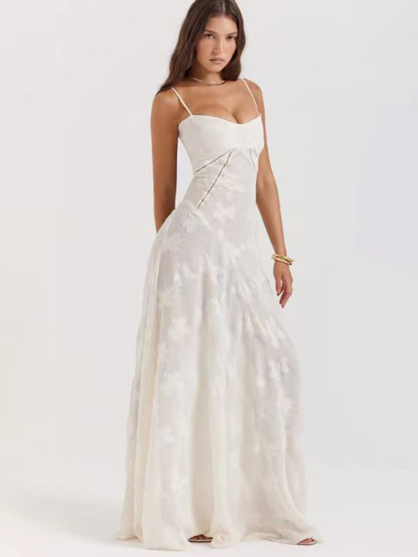 Women's Strapless Boat Neck Evening Dress