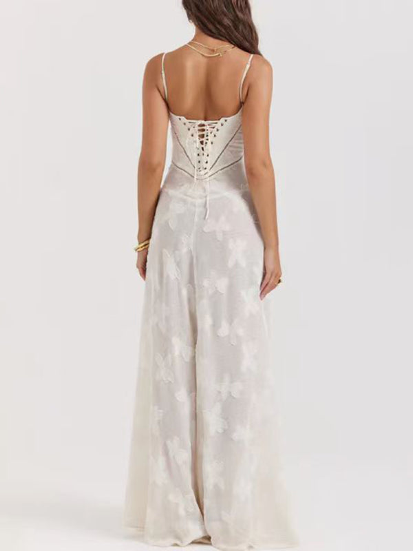 Women's Strapless Boat Neck Evening Dress