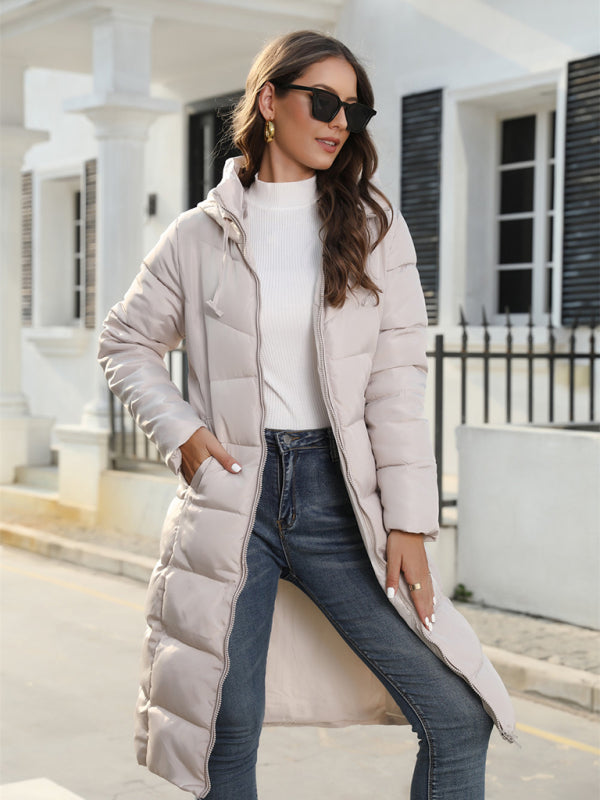 جاكيت مبطن قطني نحيف بطول متوسط