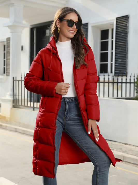 Mid-Length Slim Cotton Puffer Jacket