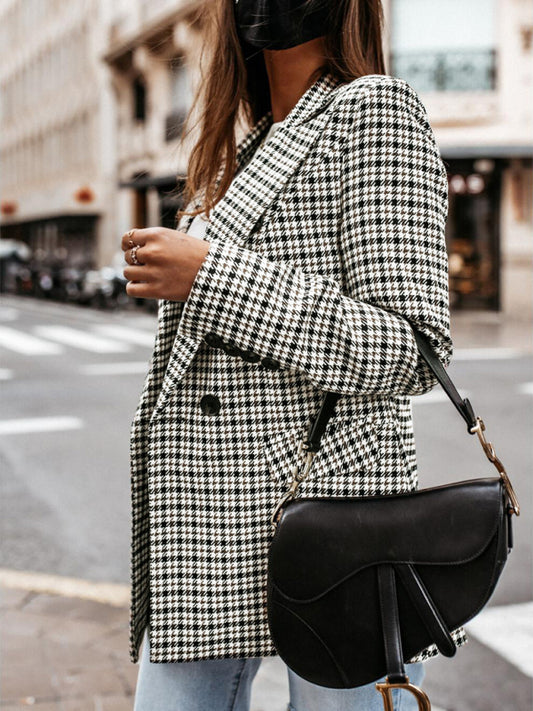 Plaid Button Mid-Length Coat – Smiling Maria