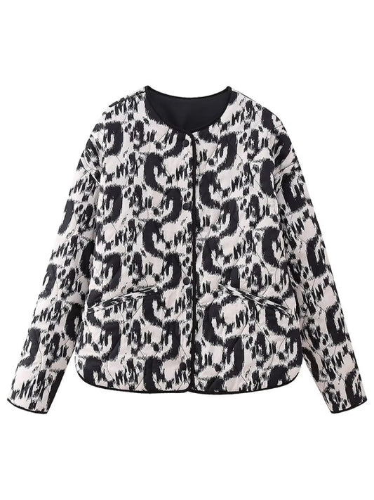 Animal Print Knit Jacket – Smiling Maria