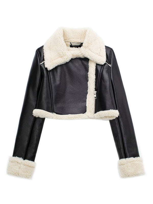 Двусторонняя короткая мото куртка – Smiling Maria