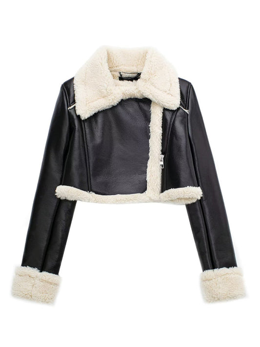 Двусторонняя короткая мото куртка – Smiling Maria