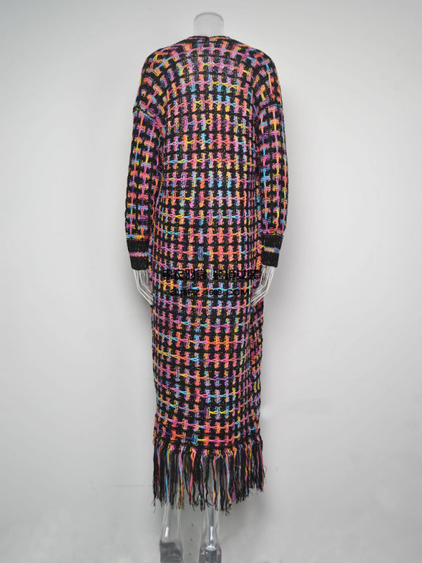 Tupsu neule pitkä neuletakki