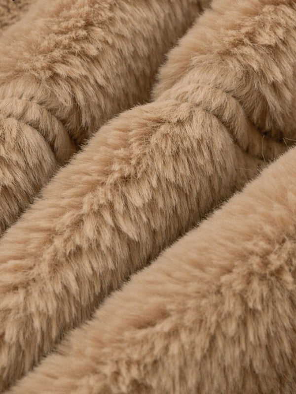 Pluche Cardigan Jas met Rits – Smiling Maria